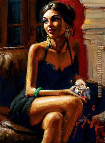Red on Red IV painting - Fabian Perez Red on Red IV art painting